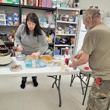 Dinner being served at Sleep Center